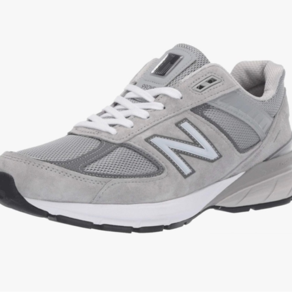 New Balance Mens 990v5 Light Gray Sneakers